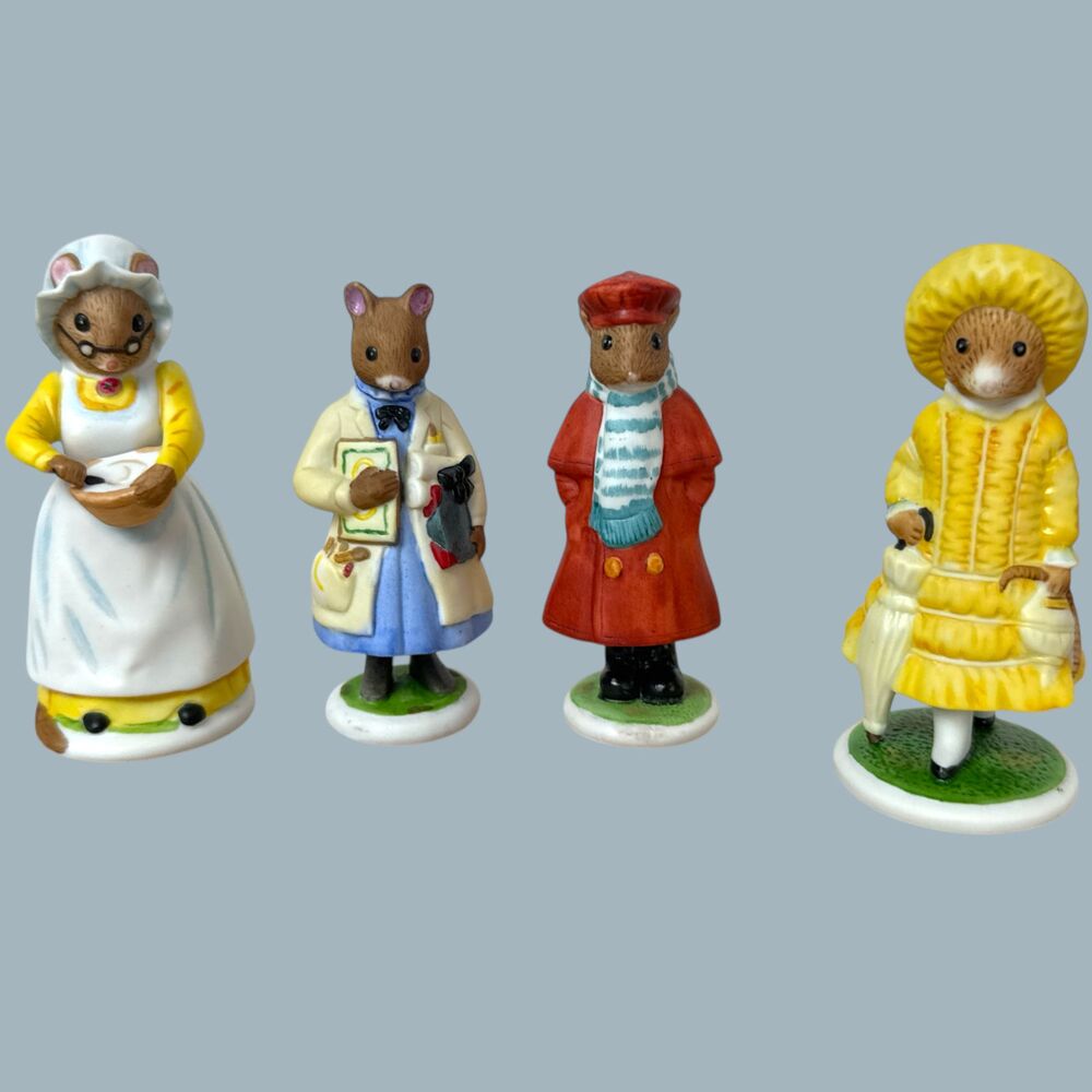 Sebastian Miniatures Polly Violet Letitia George Mouse Figurines Lot of 4 FP